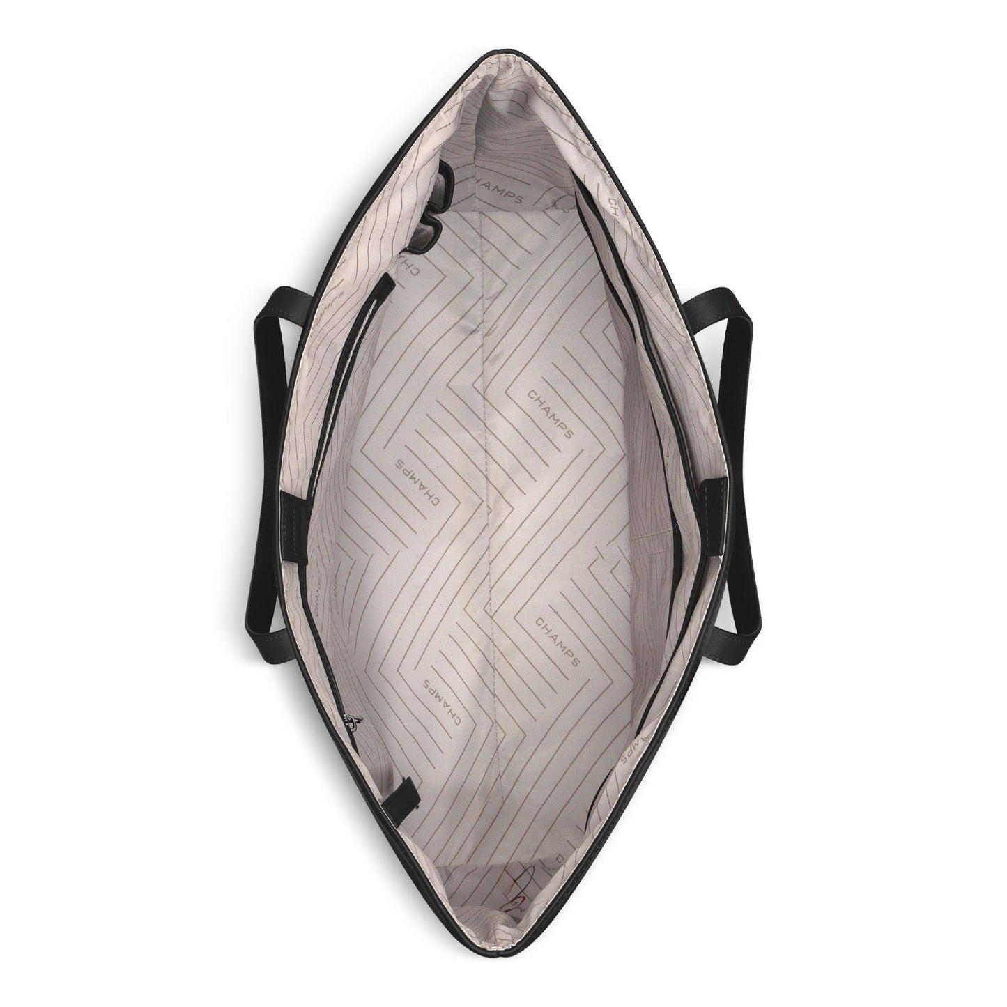 ONYX / LEATHER OPEN TOTE