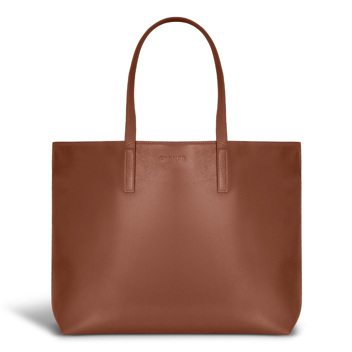 ONYX / LEATHER OPEN TOTE