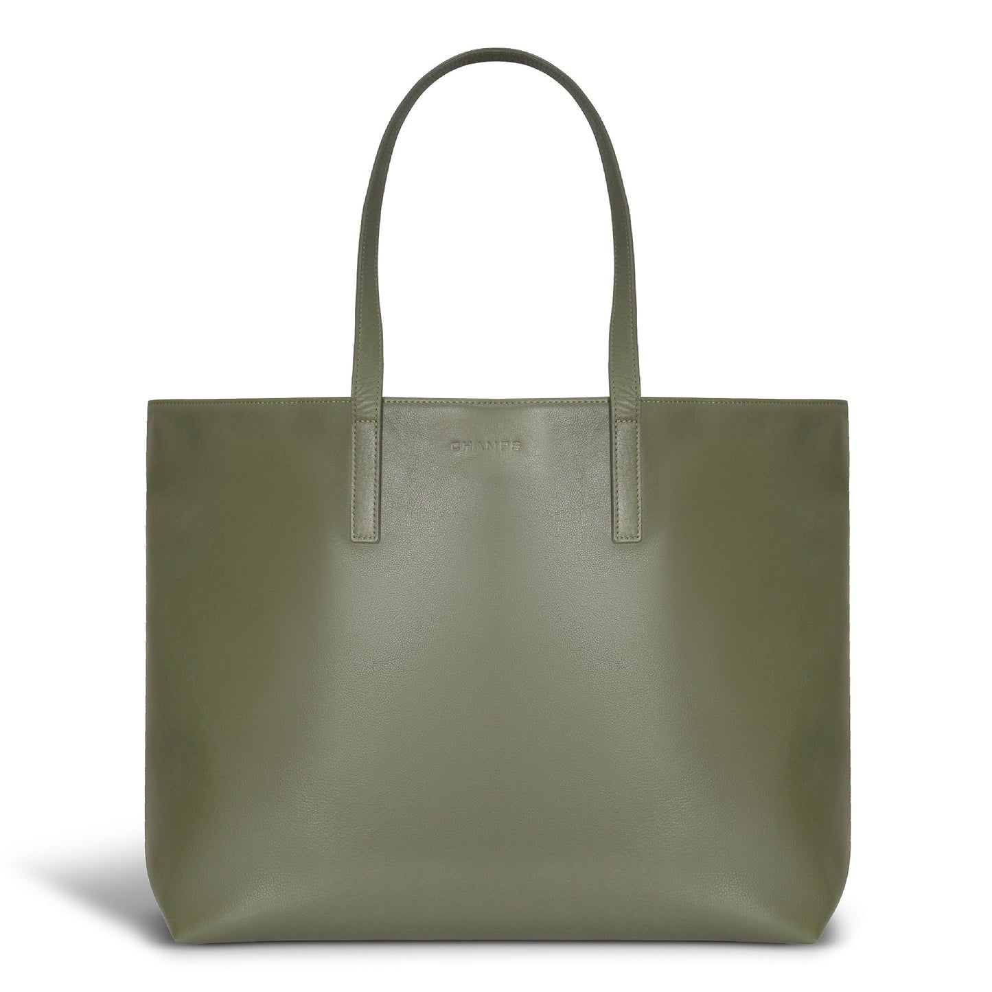 ONYX / LEATHER OPEN TOTE