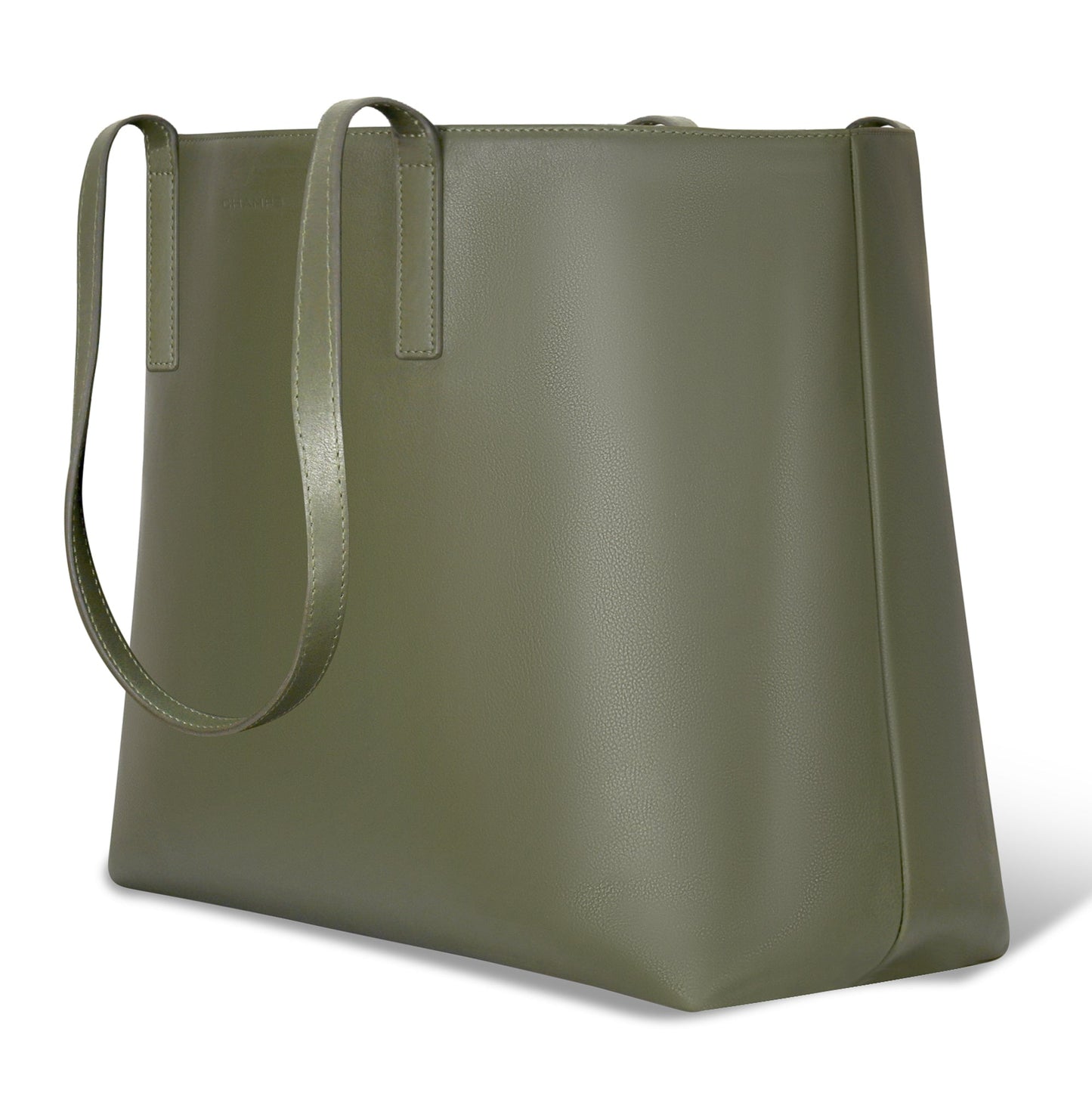 ONYX / LEATHER OPEN TOTE