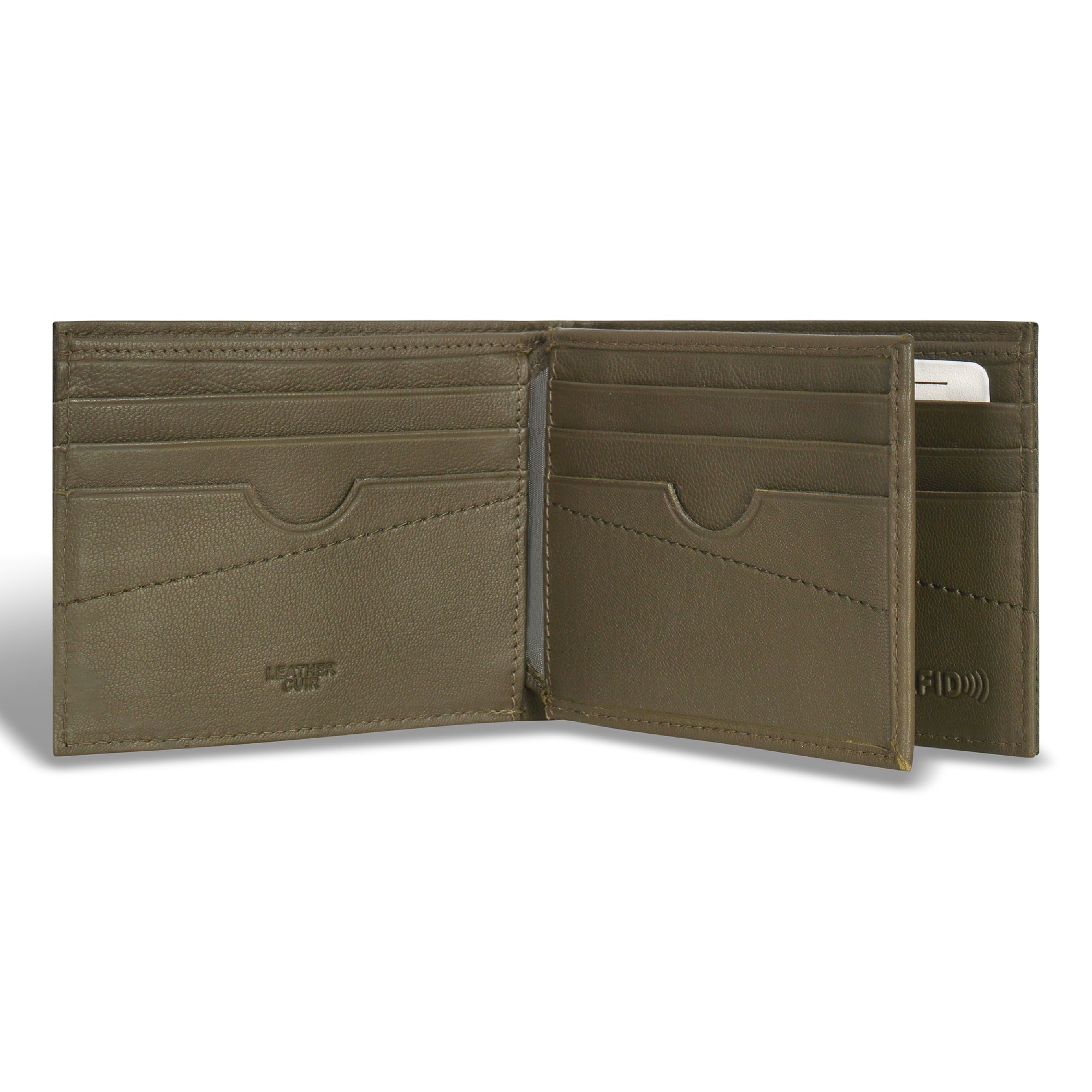Camo / Leather Center Wing Wallet 9