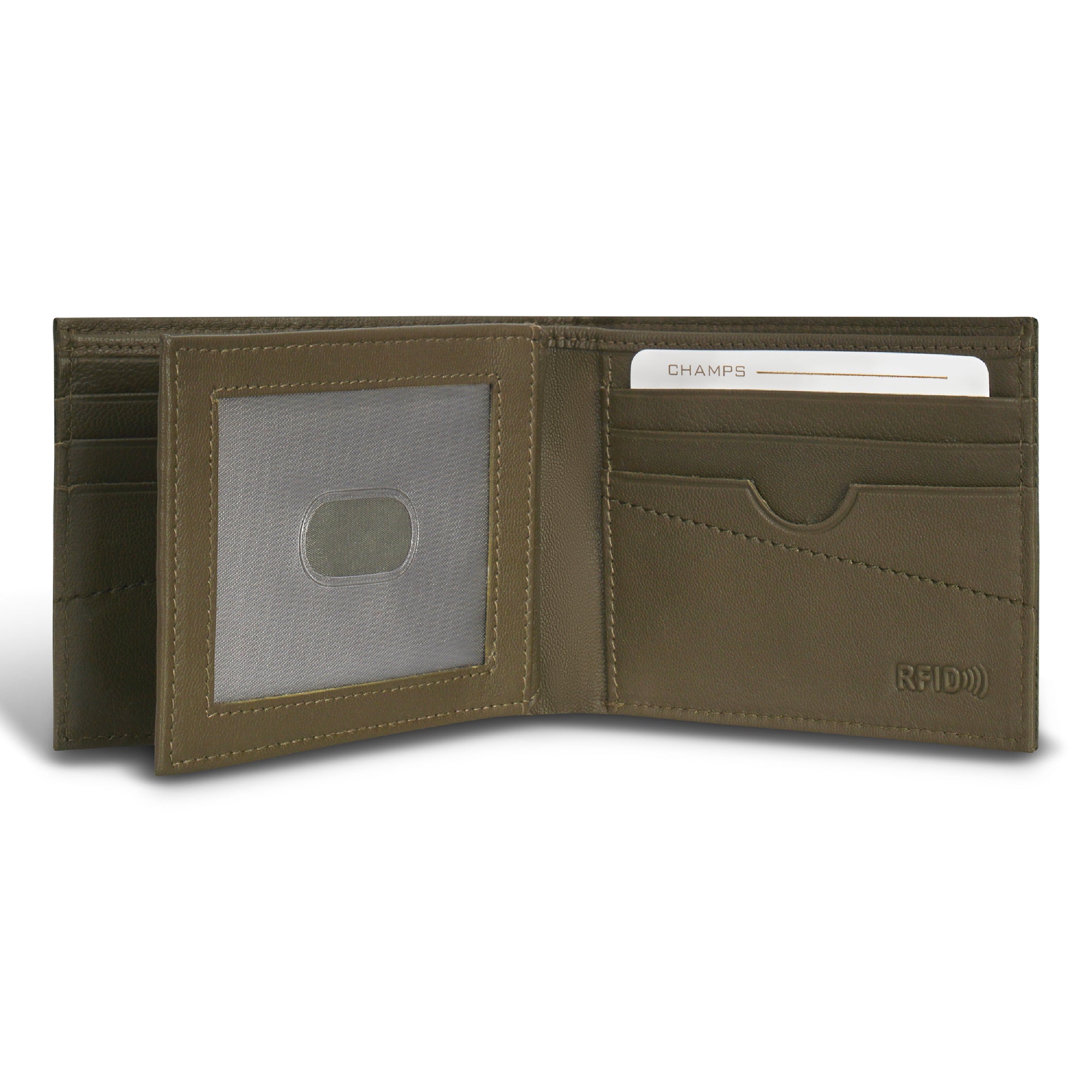 Camo / Leather Center Wing Wallet 10