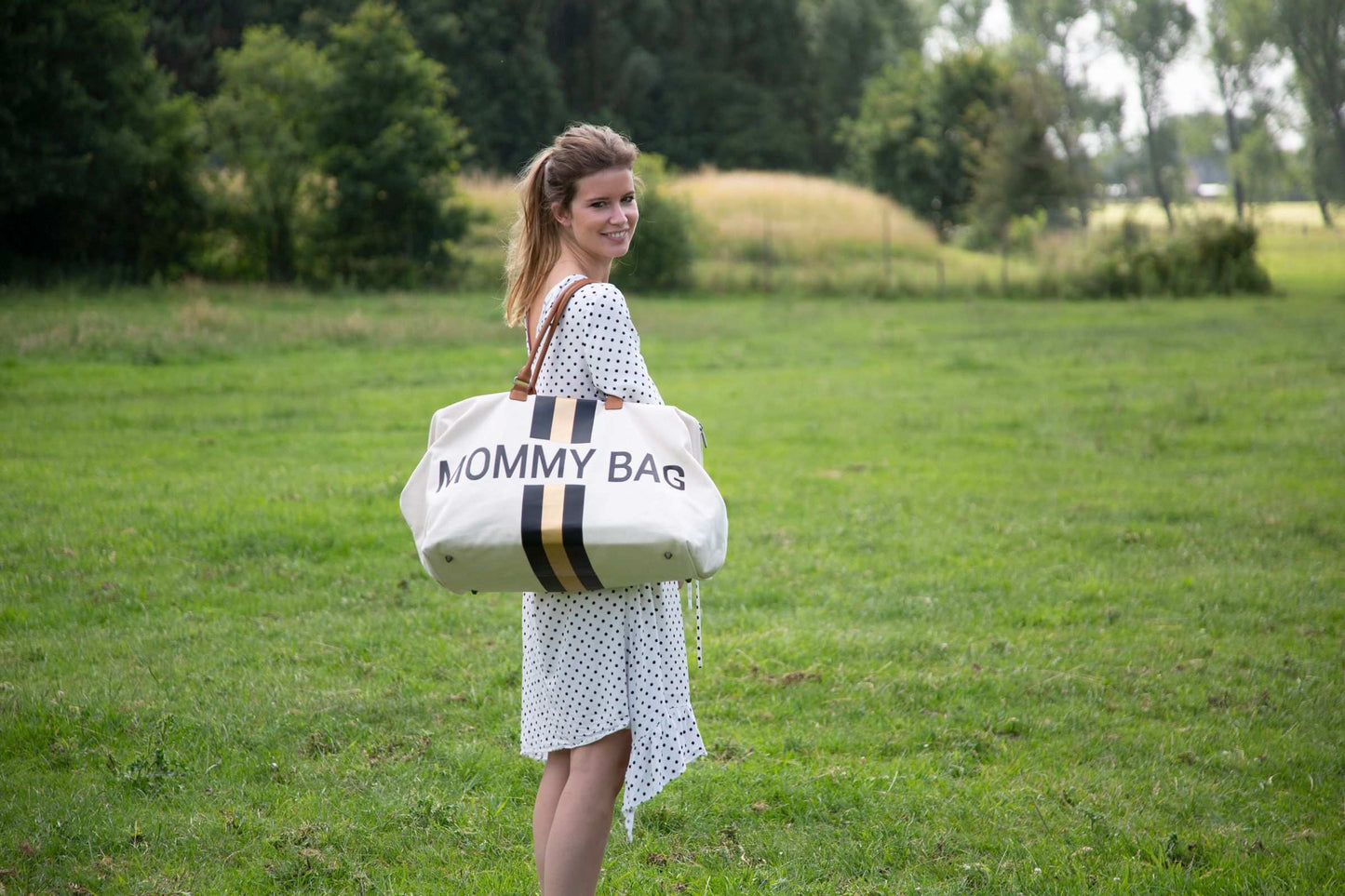 CHIC STRIPES CANVAS MOMMY BAG®
