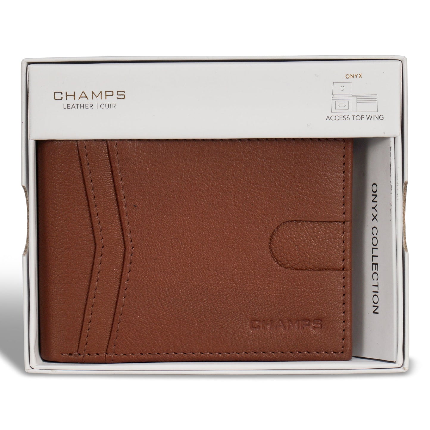 Onyx / Leather Access Top Wing Wallet
