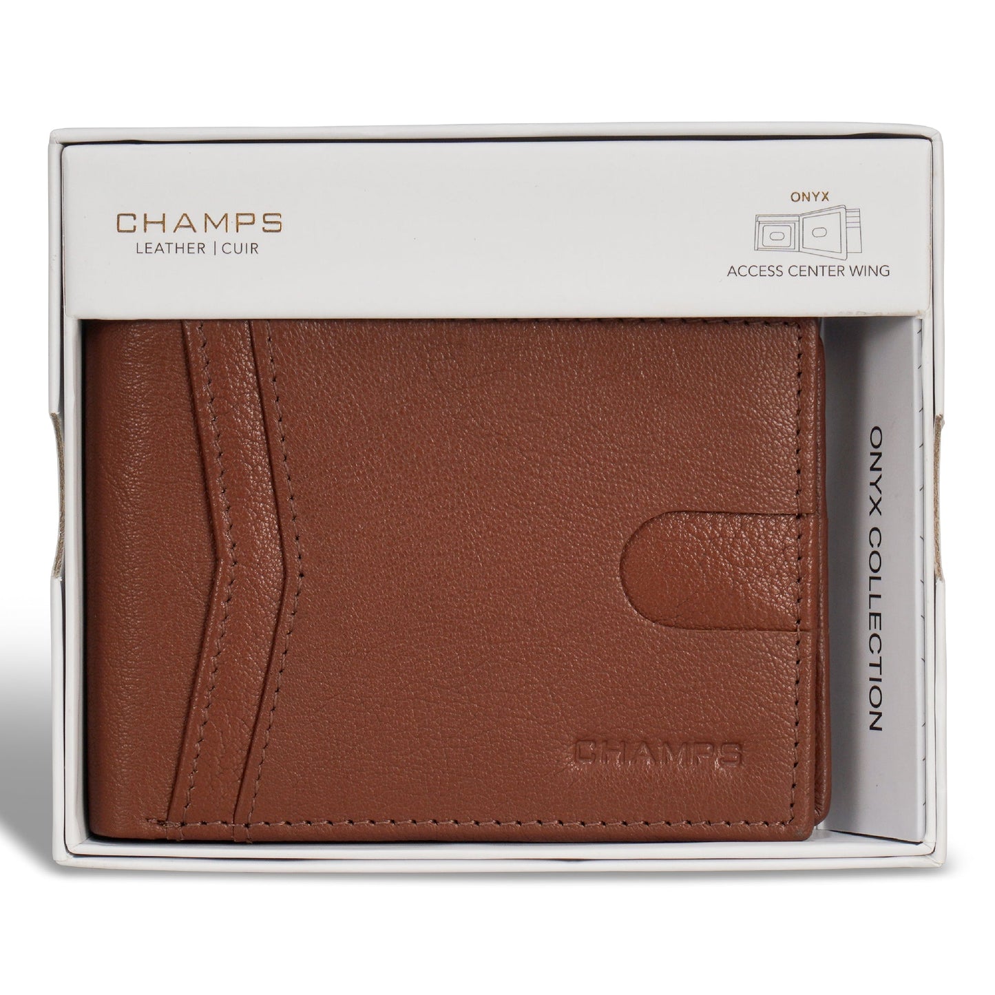 Onyx / Leather Access Center Wing Wallet