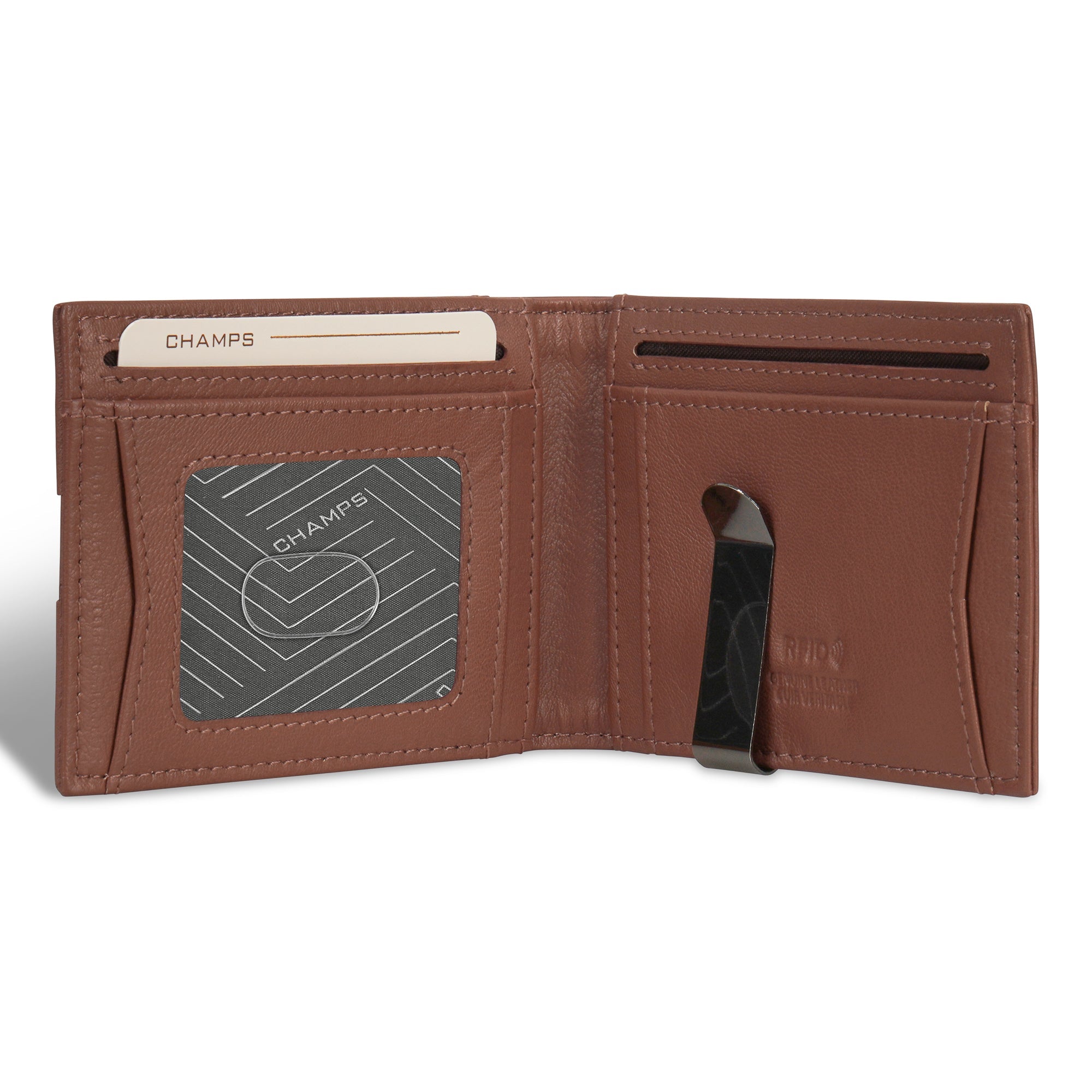 Onyx / Leather Bi-Fold Clip Wallet 8