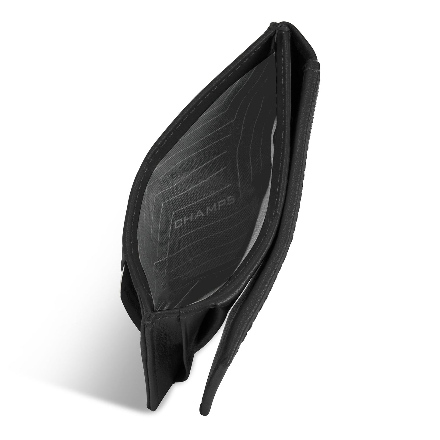 Onyx / Leather Mag Hybrid Card Holder