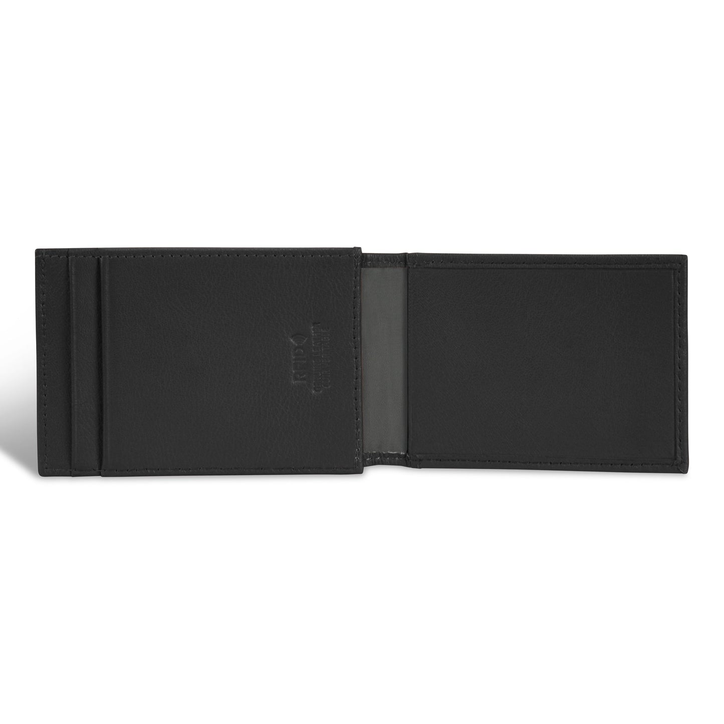 Onyx / Leather Mag Hybrid Card Holder