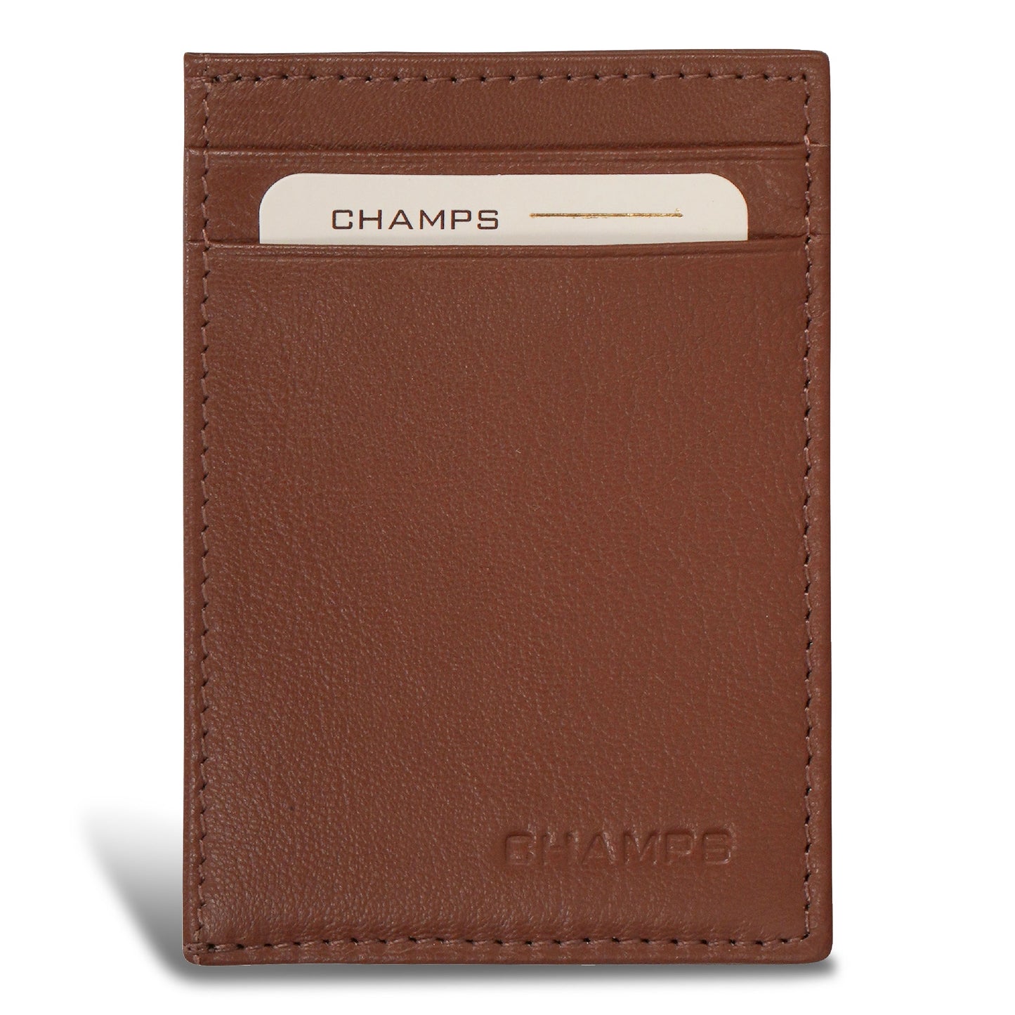 Onyx / Leather Mag Hybrid Card Holder