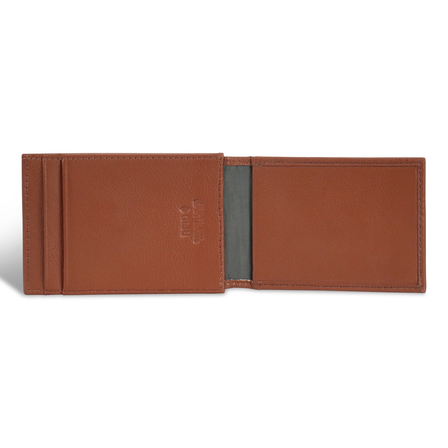 Onyx / Leather Mag Hybrid Card Holder
