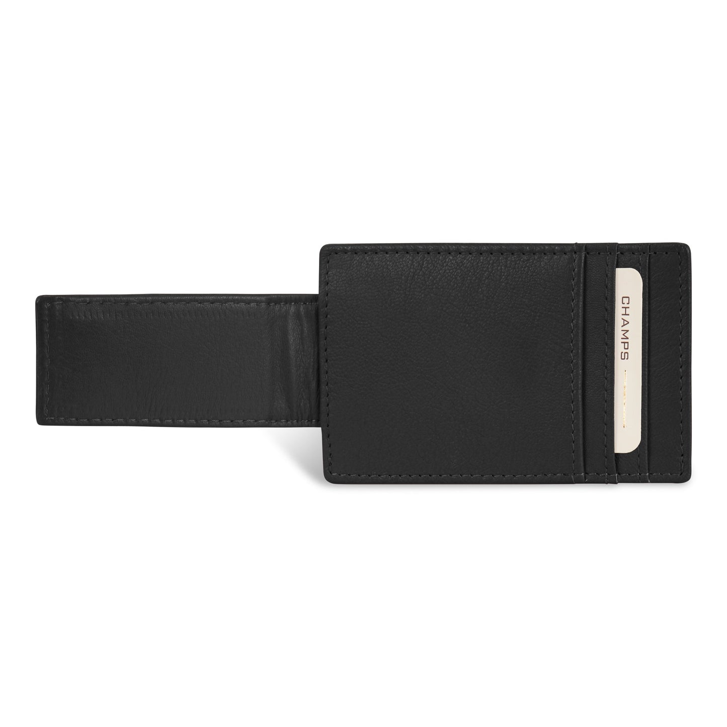 Onyx / Leather Mag Card Case