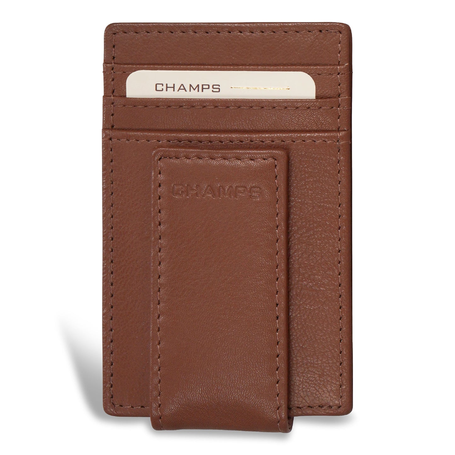 Onyx / Leather Mag Card Case