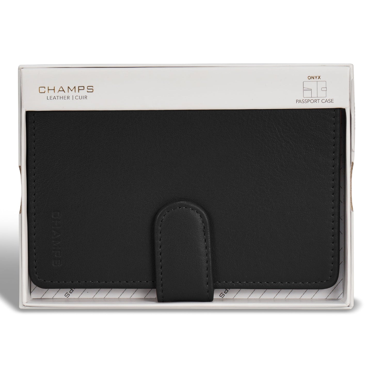 Onyx / Leather Passport Case