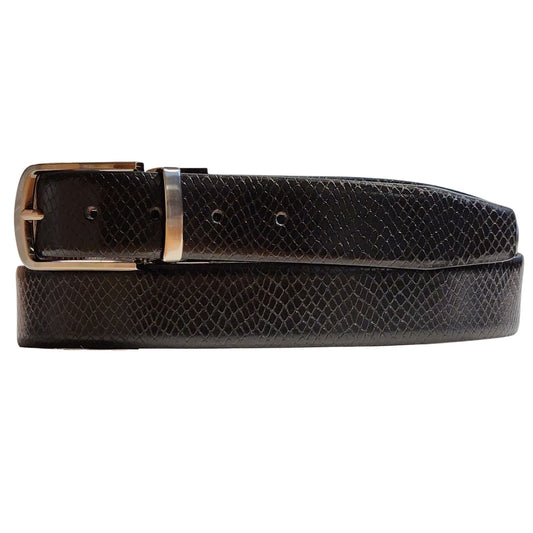 KAPUAS SNAKE BELT - REVERSIBLE BROWN|BLACK -Made In Canada