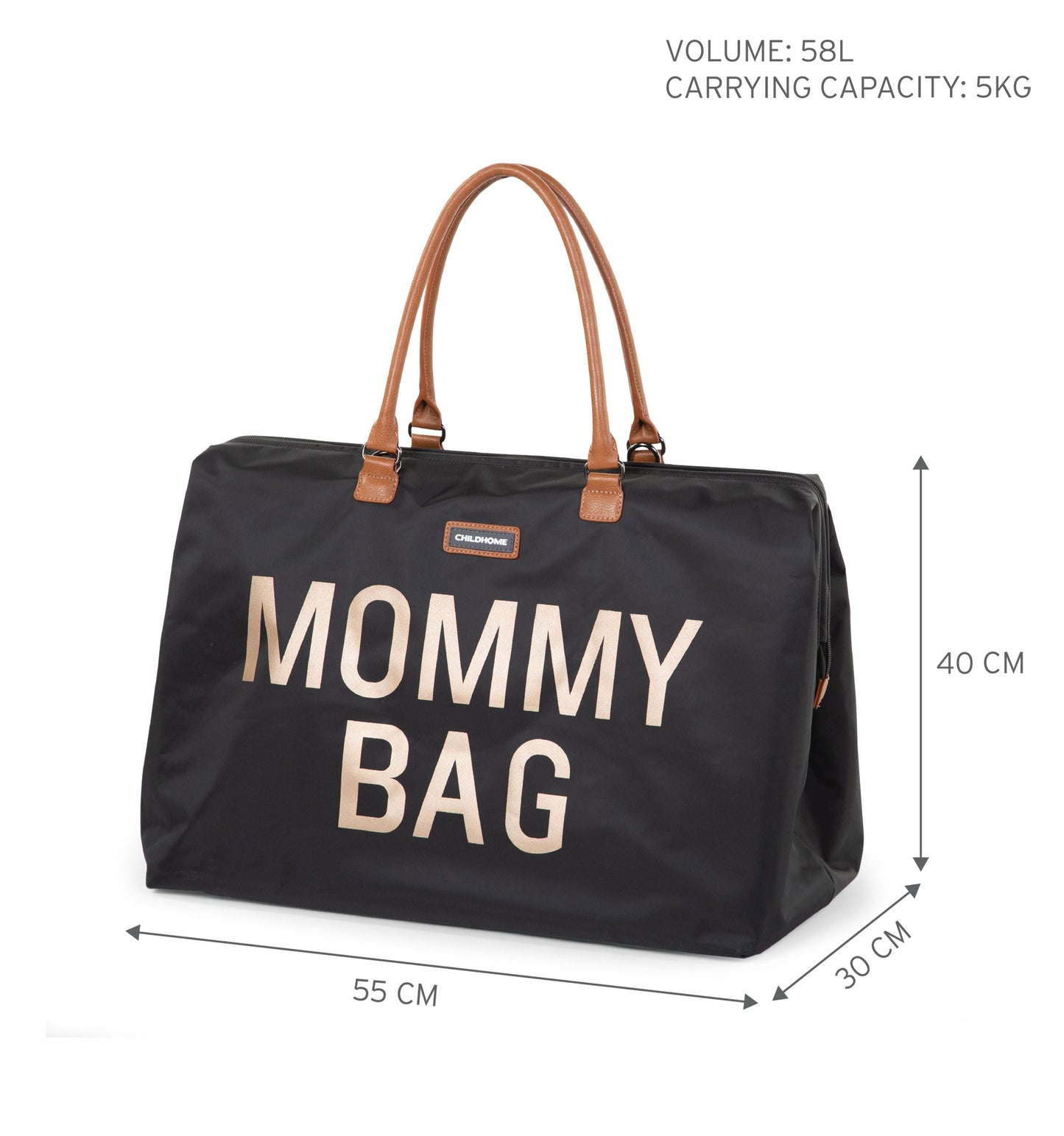 ALWAYS READY BLACK MOMMY DIAPER BAG
