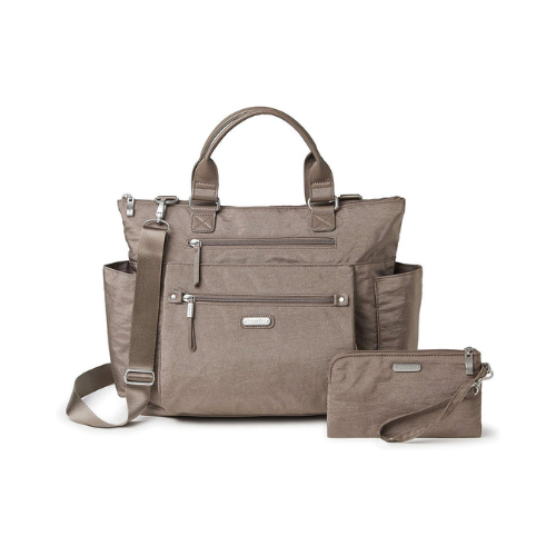 BAGGALLINI 3-IN-1 CONVERTIBLE BACKPACK WITH RFID PHONE WRISTLET | PORTOBELLO SHIMMER