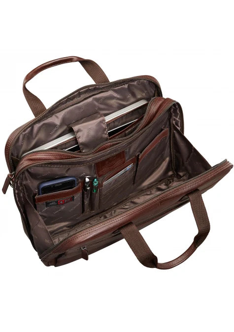 Mancini Buffalo Double Compartment Briefcase (80's Edition)