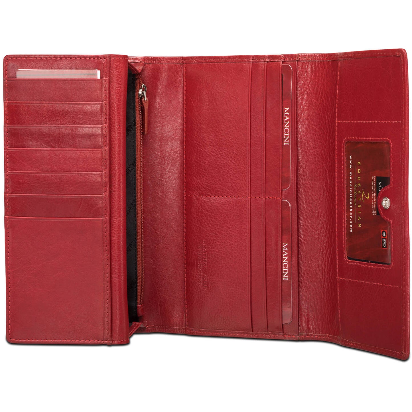 MANCINI LEATHER TRI-FOLD WALLET EQUESTRIAN COLLECTION Wallet.